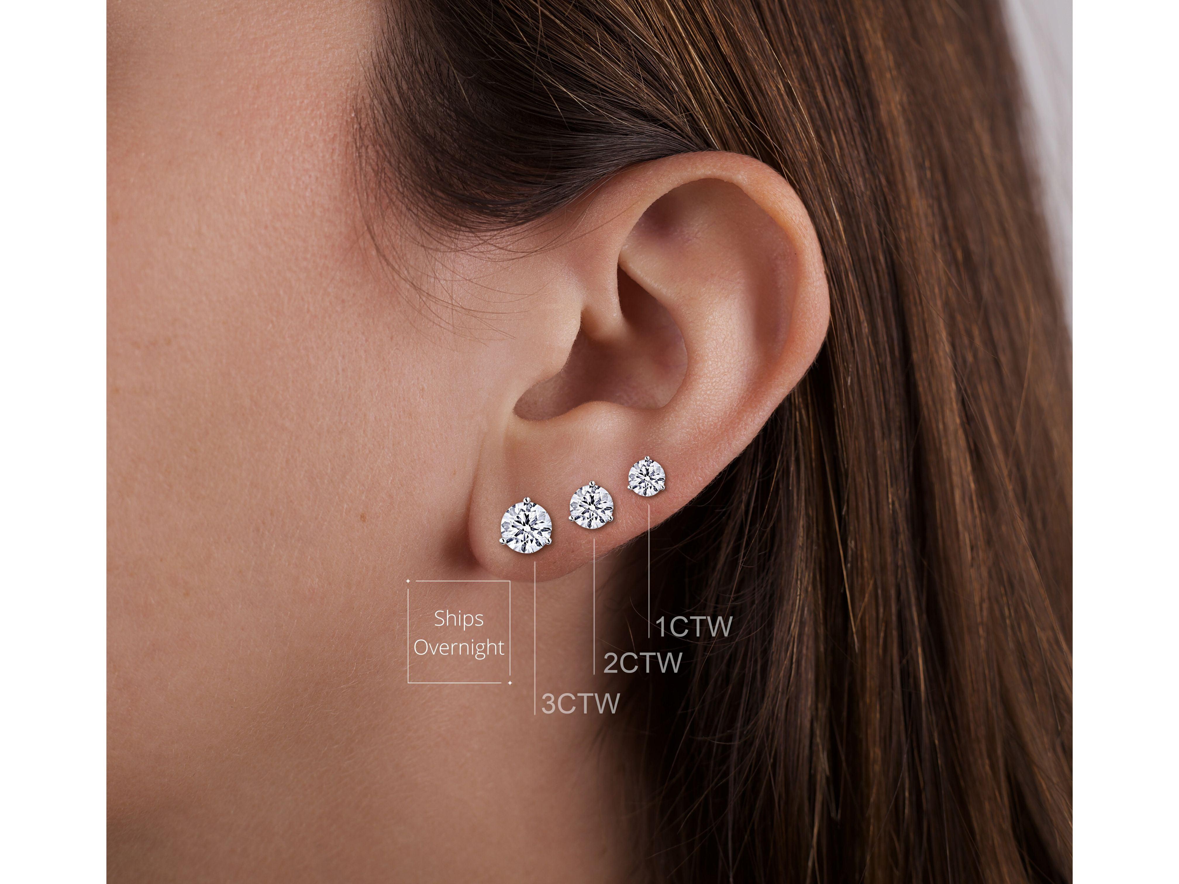 Diamond Earrings, Bar Earrings, 14K Earrings
