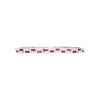 12 Karat Channel-Set Art Deco Stil Rubin- & Diamantarmband in 18k Weißgold