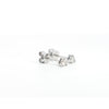 Boucles d'oreilles clous 3 griffes en diamant naturel 1/3 carat 4mm en or blanc 14 carats