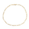 14K Chaîne Figaro en Or Jaune pour Hommes Collier 19,5-24 Pouces