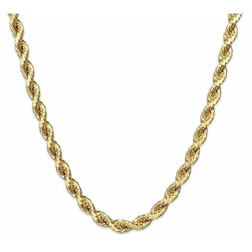 10k Yellow Gold 20 10k Gold Rope Chain 14k Solid Yellow Gold