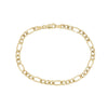 14k Yellow Gold Figaro Chain Bracelet 7 Inches, 4MM