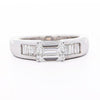 2.13 Carat Emerald & Baguette Cut Lab Grown Diamond East West Channel Ring