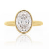 2.48 Carat Lab-Grown Diamond Bezel-Set 14K Yellow Gold Solitaire Engagement Ring