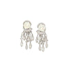 Boucles d'oreilles pendantes en diamant naturel rond et marquise de 3 carats