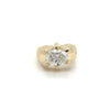 Bague solitaire pour homme en diamant CVD de laboratoire taille ovale de 3,20 carats en or 14K