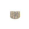 4 Karat Channel-Setting Rundschliff Diamant-Cluster Ring in 14K Gelbgold