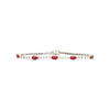 Bracelet tennis en rubis de 5,13 carats et diamants en or blanc 18 carats