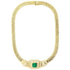 Collier ras du cou en émeraude colombienne naturelle de 6 carats et diamants en or 18 carats - RS