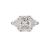 7,68 ct TW Radiant- & Trillion-Schliff Drei-Stein-Verlobungsring