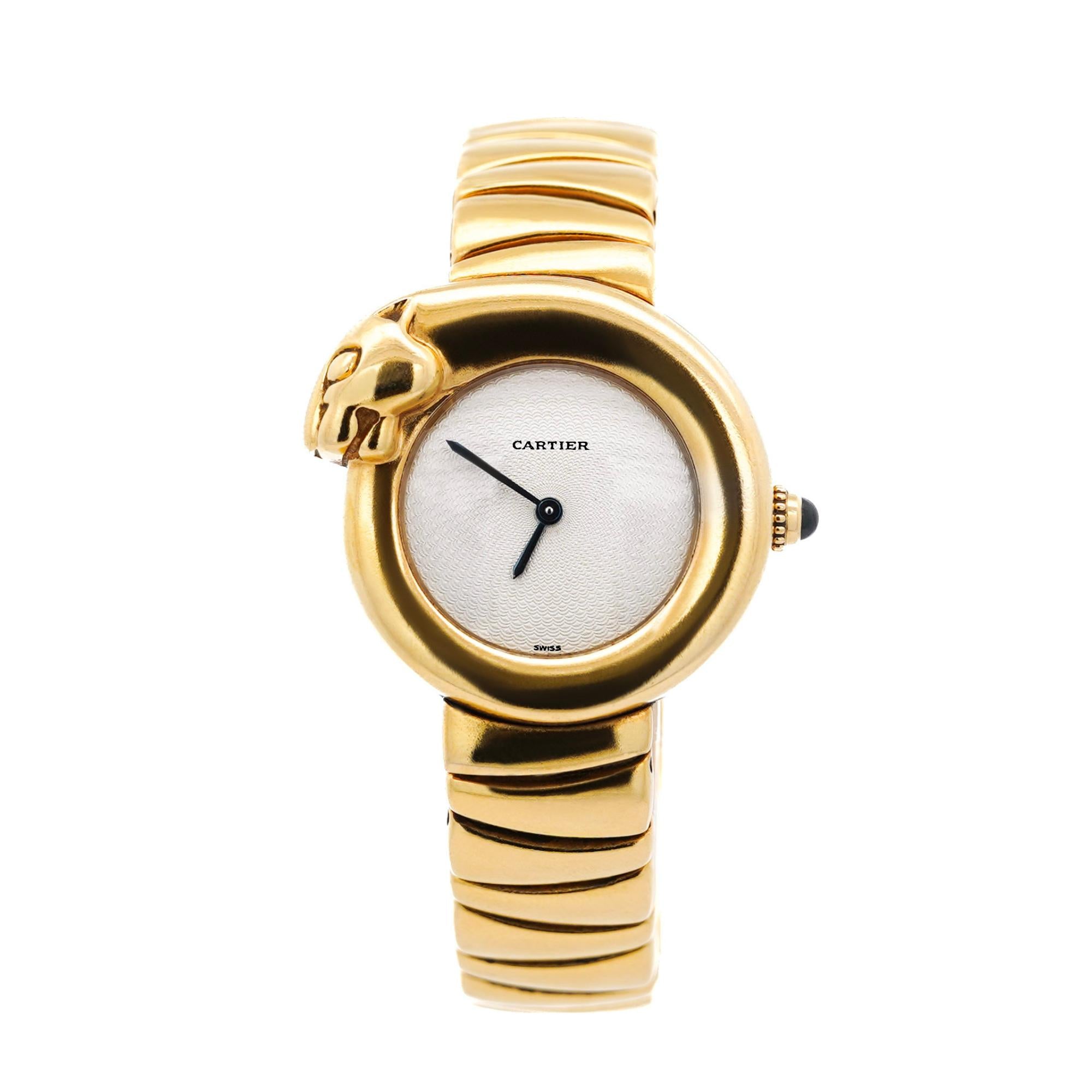 Cartier 1925 Panther Bezel 18K Gold 28mm Ref 2325 Watch – ASSAY