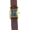 Montre Cartier Vermeil Tank Quartz Argent 3 66001 avec bracelet en cuir