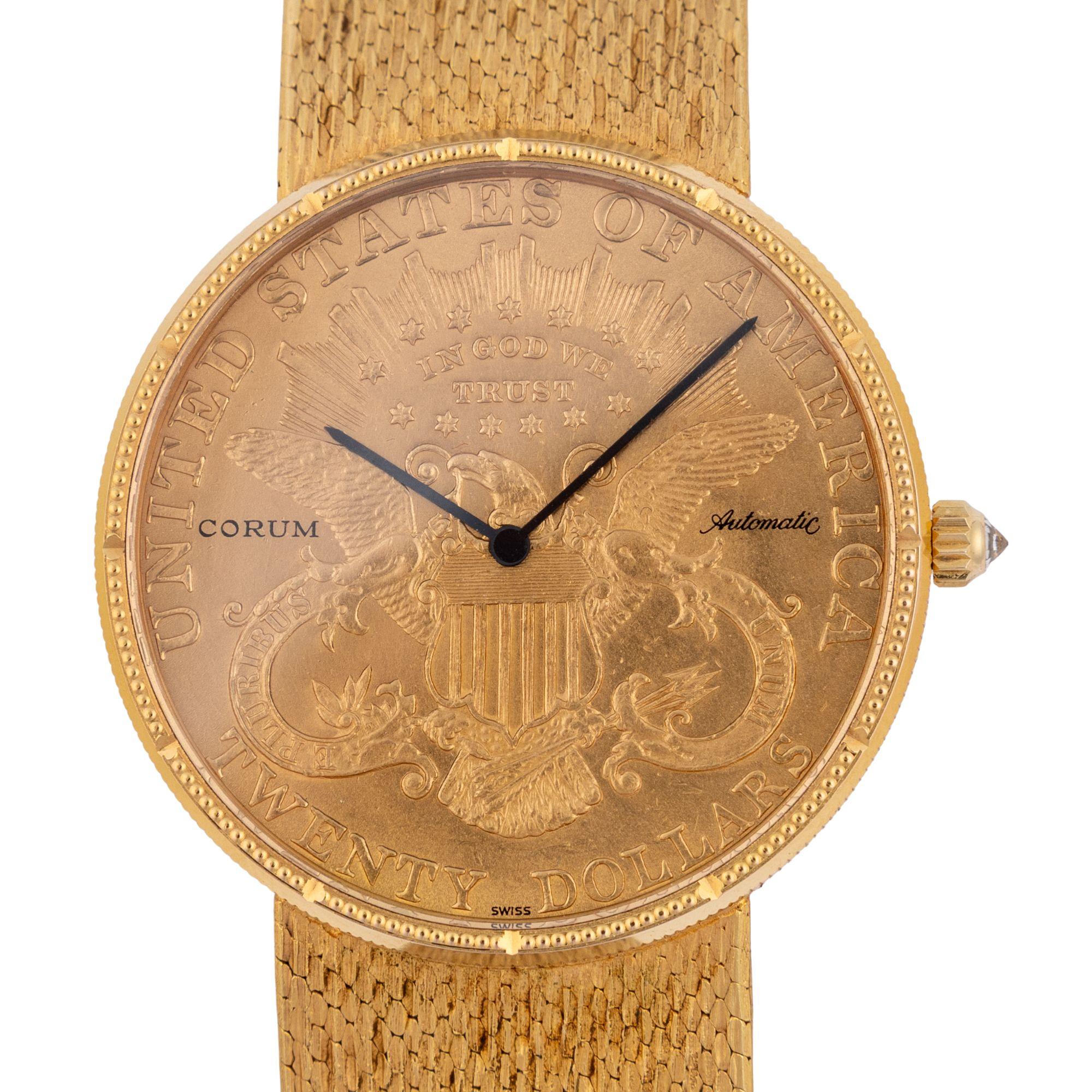 Corum 1895 US 20 Dollar Liberty Gold Coin 18K Yellow Gold 35mm Automat