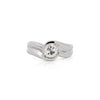 EGL-zertifizierter 1,01 Karat runder F-G/SI3 Diamant Platin-Bypass-Verlobungs-Ring