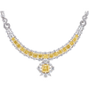 Collier extraordinaire en diamant jaune fantaisie de 50 carats certifié GIA en or 18 carats