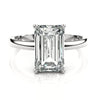 GIA Cert 2.55 Carat Emerald Cut Lab Grown Diamond 14K White Gold Engagement Ring
