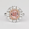 GIA Certified 1.69 Carat Radiant Cut Fancy Brownish Pink Diamond Engagement Ring