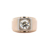 GIA-zertifizierter 2-Karat-Diamant in 14K Gold Solitär Herren Ring