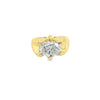 Bague solitaire pour homme en diamant de laboratoire ovale 3,5 carats certifié GIA en or jaune 14K