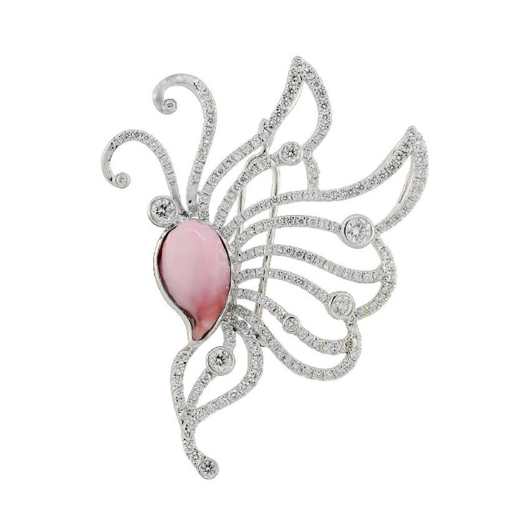 GIA Certified Pink Natural Saltwater Conch Pearl Diamond