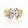 IGI Cert. 4.5 Carat Cushion Lab Grown Diamond 18K Gold Ring