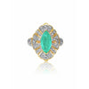 0.75 carat Marquise cut Emerald in 14k solid yellow gold Ring