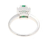 0.98 Carat Baguette Colombian Emerald, Diamond Platinum Thin Ring