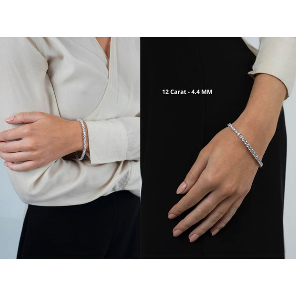 1-12 Carat Lab Grown Diamond Tennis 4-Prong Bracelet for Women