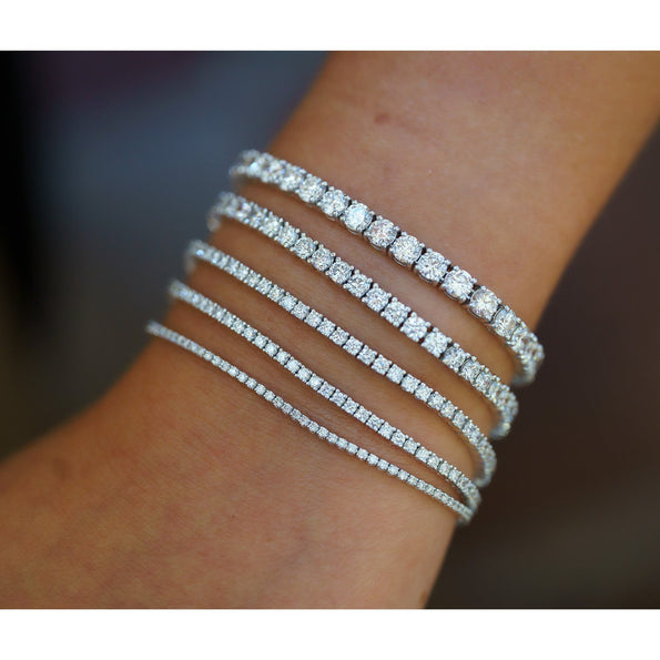 1-12 Carat Lab Grown Diamond Tennis 4-Prong Bracelet for Women
