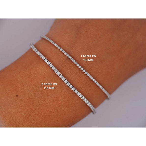 1-12 Carat Lab Grown Diamond Tennis 4-Prong Bracelet for Women