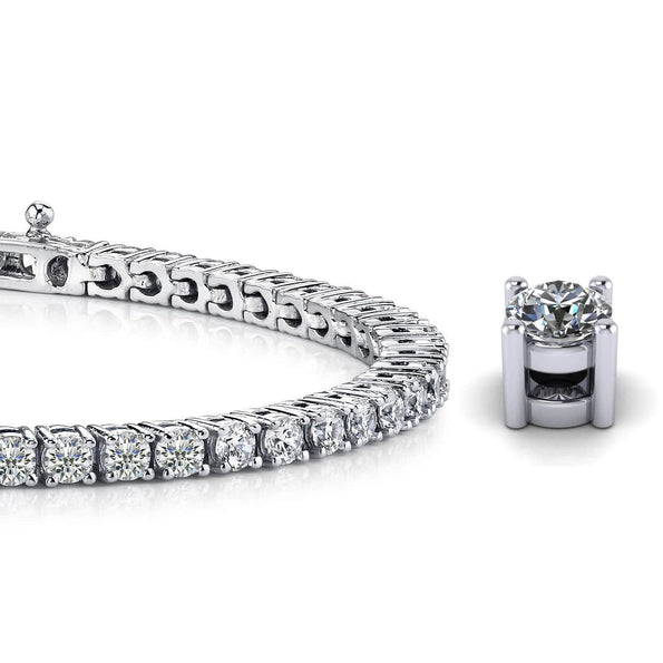 1-12 Carat Lab Grown Diamond Tennis 4-Prong Bracelet for Women