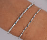 1-2 Carat Blue & White Lab Grown Diamond 4-Prong 14K White Gold Tennis Bracelet