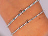 1-2 Carat Blue & White Lab Grown Diamond 4-Prong 14K White Gold Tennis Bracelet