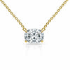 1-3 Carat Oval Lab Diamond East West 14K Gold Floating Pendant Necklace