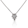 1 Carat Round Cut Diamond 5 Stone Platinum Dancing Pendant Necklace