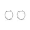 Natural 1 Carat TW Diamond Eternity Inside Out 18mm Hoop Earrings