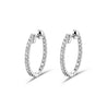 Natural 1 Carat TW Diamond Eternity Inside Out 18mm Hoop Earrings