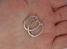 Natural 1 Carat TW Diamond Eternity Inside Out 18mm Hoop Earrings