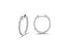 Natural 1 Carat TW Diamond Eternity Inside Out 18mm Hoop Earrings