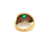 1 Carat Vintage Cabochon Cut Natural Emerald Ring in 18k yellow gold-Assay Jewelers-ASSAY