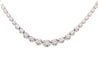 10 Carat Natural Diamond Graduated Tennis Necklace 18K White Gold 16.5 Inches