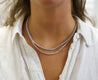 10 Carat Natural Diamond Two Strand Riviera Graduated Tennis Necklace Platinum