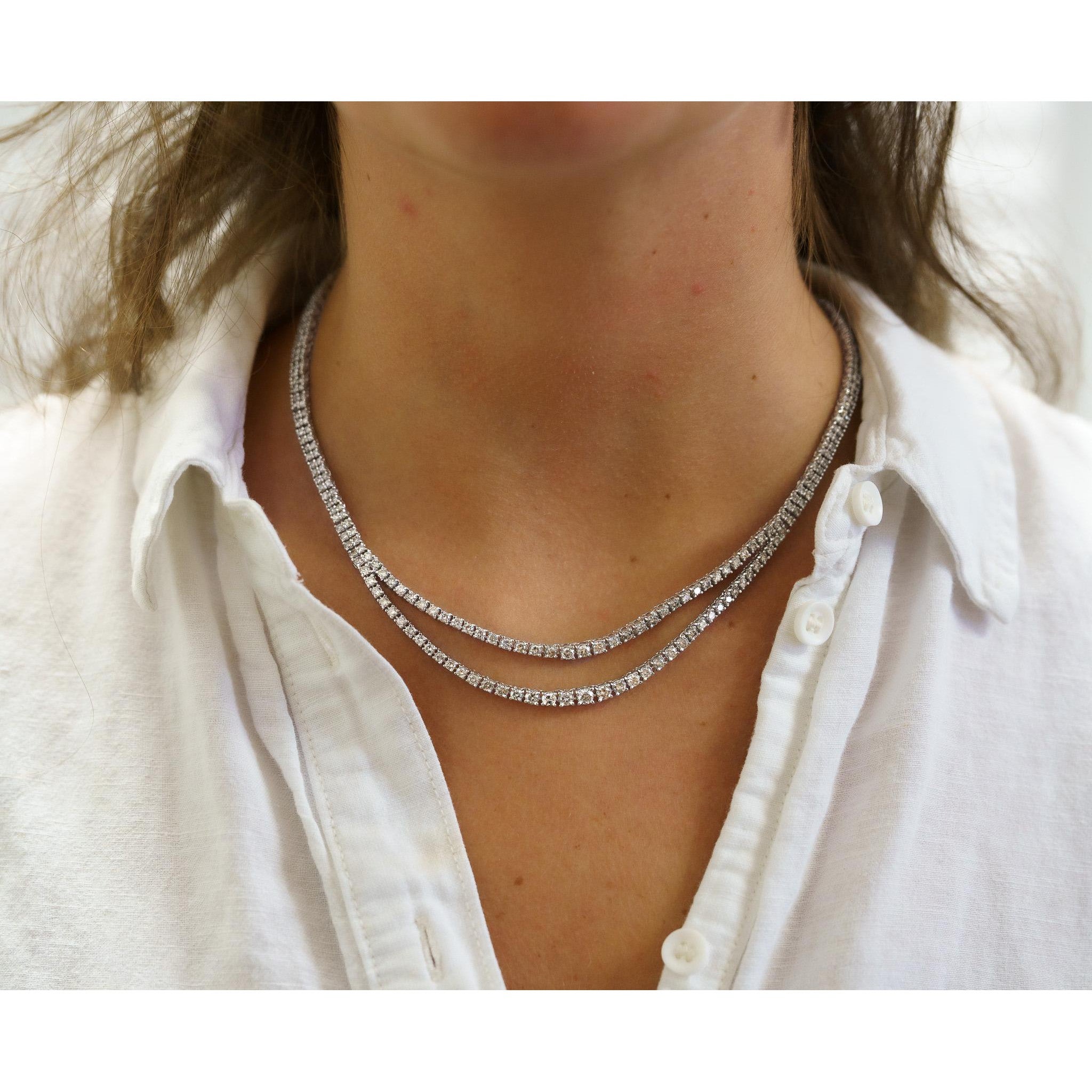 Carat Diamond Tennis Graduated Tennis Chain Carat Diamond Riviera