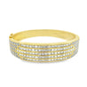 10 Carat TW Diamond Encrusted Multi Row Bangle Bracelet in 18K Yellow Gold-Bracelets-ASSAY