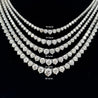 10 Carat Total Diamond 14K White Gold Graduating Riviera Tennis Necklace