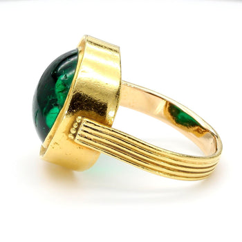 10 carat Colombian Emerald AGL Certified Egyptian Revival 14K Gold Ring – Assay Jewelers