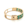 10 carat Emerald and Diamond 2-Row Bangle Bracelet in 14k Gold-Bangle-ASSAY