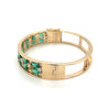 10 carat Emerald and Diamond 2-Row Bangle Bracelet in 14k Gold-Bangles-ASSAY