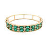 10 carat Emerald and Diamond 2-Row Bangle Bracelet in 14k Gold-Bangle-ASSAY