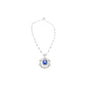 10.36 Carat Oval Cut No Heat Sri Lanka Blue Sapphire Drop Pendant Necklace-Necklace-ASSAY